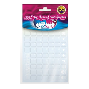 Наклейки для клавиатуры Minipicto (эст.) KB-EE-UNI01-CLRWHITE