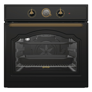 Gorenje, 71 L, black/gold - Built-in oven BO7732CLB