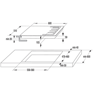 Built-in gas hob Gorenje