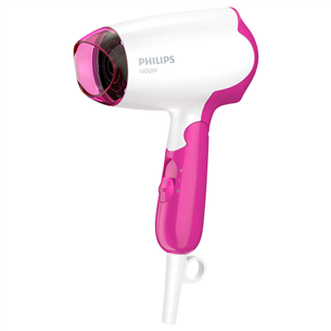 Philips DryCare Essential, 1400 W, white/pink - Hair dryer BHD003/00