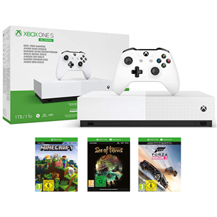 Игровая приставка Microsoft Xbox One S All-Digital Edition (1TB) + 3 игры