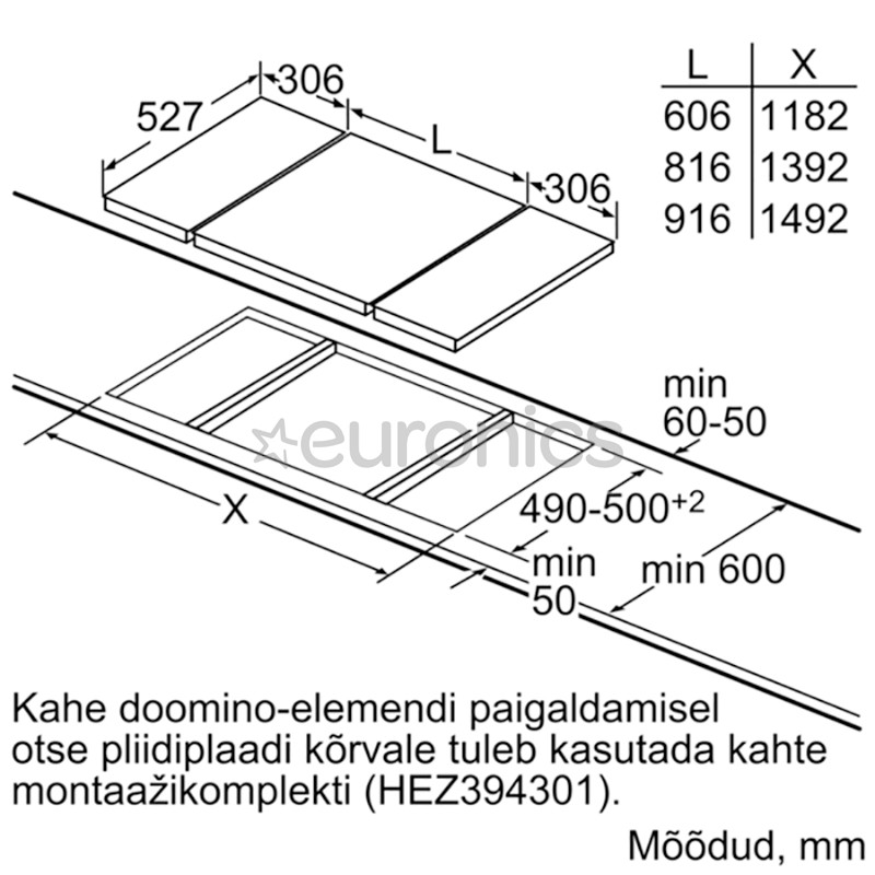 Bosch Serie 6, ширина 30,6 см, стальная рама, черный - Интегрируемая индукционная варочная панель
