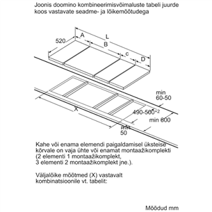 Bosch seeria 6, laius 30,6 cm, terasraamiga, must - Integreeritav induktsioonpliidiplaat