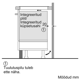 Bosch seeria 6, laius 30,6 cm, terasraamiga, must - Integreeritav induktsioonpliidiplaat