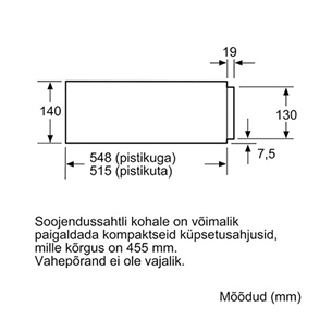 Integreeritav soojendussahtel Bosch