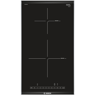 Bosch seeria 6 Domino, laius 30,6 cm, terasraamiga, must - Integreeritav induktsioonpliidiplaat PIB375FB1E
