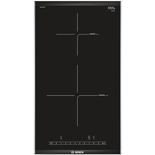 Bosch seeria 6 Domino, laius 30,6 cm, terasraamiga, must - Integreeritav induktsioonpliidiplaat