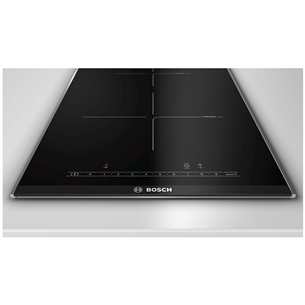 Bosch Serie 6 Domino, width 30.6 cm, steel frame, black - Built-in Induction Hob