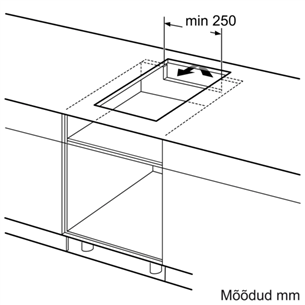 Bosch Serie 6 Domino, width 30.6 cm, steel frame, black - Built-in Induction Hob