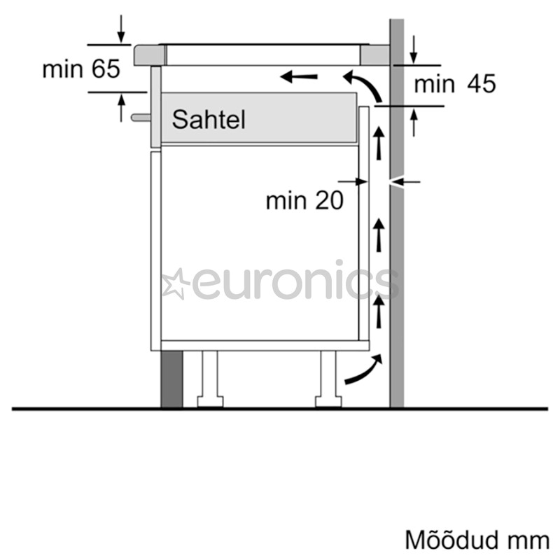 Bosch Serie 6 Domino, width 30.6 cm, steel frame, black - Built-in Induction Hob