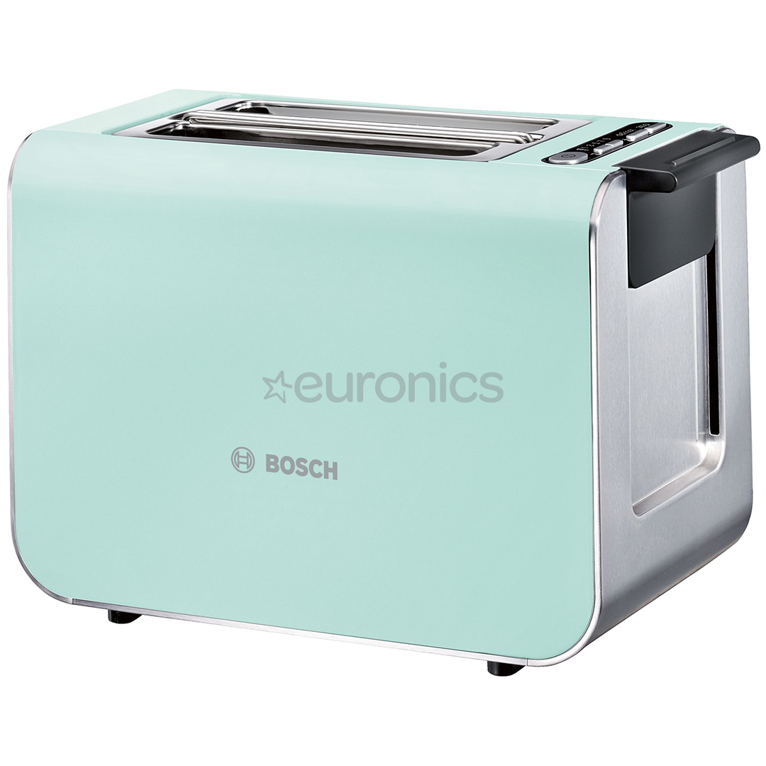 Bosch Styline, 860 Вт, зеленый/нерж. сталь - Тостер