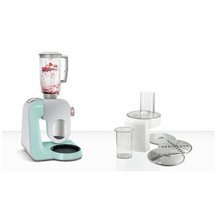 Bosch MUM5 CreationLine, 3,9 л/1,25 л, 1000 Вт, серый/зеленый - Кухонный комбайн