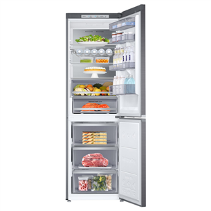 Samsung, 346 л, высота 193 см, серый - Холодильник