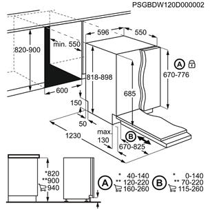 Built-in dishwasher Electrolux (15 place settings)