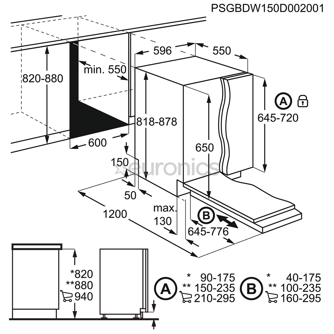 Built-in dishwasher AEG (13 place settings)