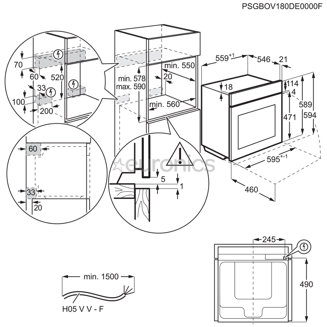 Electrolux SteamBoost 800, Steamify, 70 L, roostevaba teras - Integreeritav auruahi