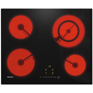 Miele, width 59.2 cm, frameless, black - Built-in Ceramic Hob KM6520FL