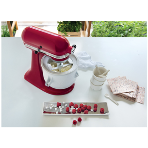 KitchenAid Artisan, 4.8 L, 300 W, red - Bundle Mixer  + ice cream making attachment