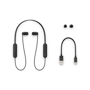 Sony WI-C200, must - Kõrvasisesed juhtmevabad kõrvaklapid