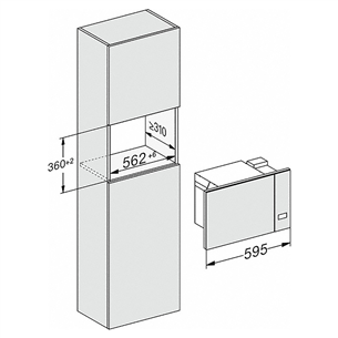 Miele, 17 L, 800 W, must - Integreeritav mikrolaineahi