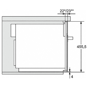 Miele, 46 L, 900 W, must/roostevaba teras - Integreeritav mikrolaineahi