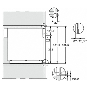 Miele, 46 L, 900 W, must/roostevaba teras - Integreeritav mikrolaineahi