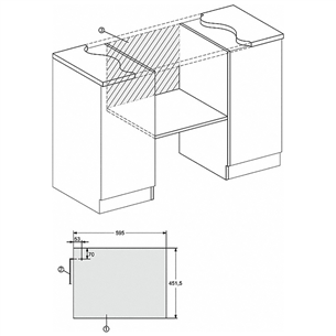 Miele, 46 L, 900 W, must/roostevaba teras - Integreeritav mikrolaineahi