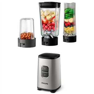 Philips Daily Collection, 350 W, 0.9 L, grey - Mini-blender with chopper