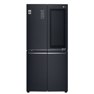 LG Instaview™, 530 L, black - SBS Refrigerator