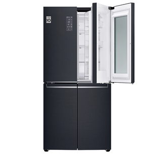 LG Instaview™, 530 L, black - SBS Refrigerator