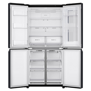 LG Instaview™, 530 L, black - SBS Refrigerator