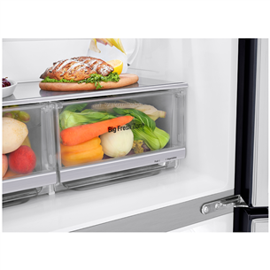 LG Instaview™, 530 L, black - SBS Refrigerator