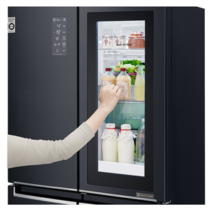 LG Instaview™, 530 L, black - SBS Refrigerator