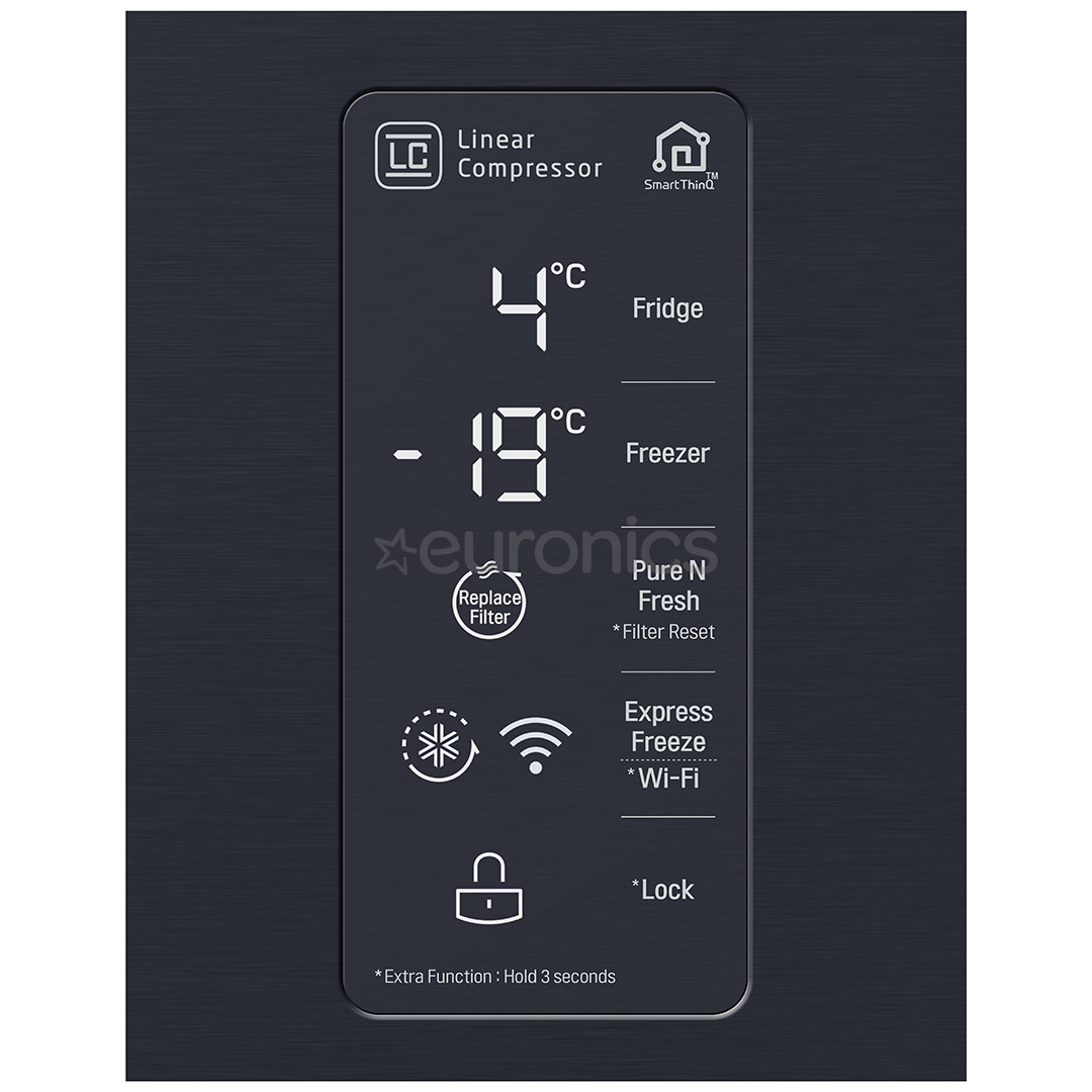 LG Instaview™, 530 L, must - SBS Külmik