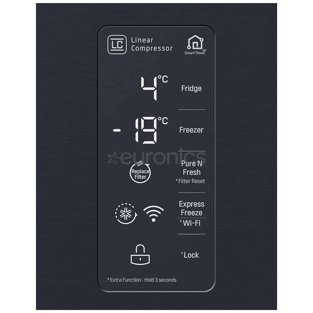 LG Instaview™, 530 L, must - SBS Külmik
