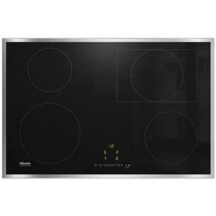 Miele, width 76.4 cm, steel frame, black - Built-in Induction Hob