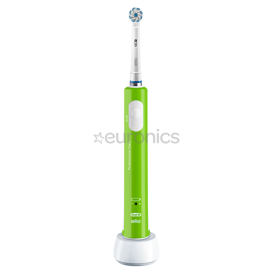 Braun Oral-B Junior PRO SENSI UltraThin, белый/зеленый - Электрическая зубная щетка