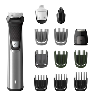 Philips Multigroom series 7000, 12 в 1, серебристый/черный - Мультитриммер