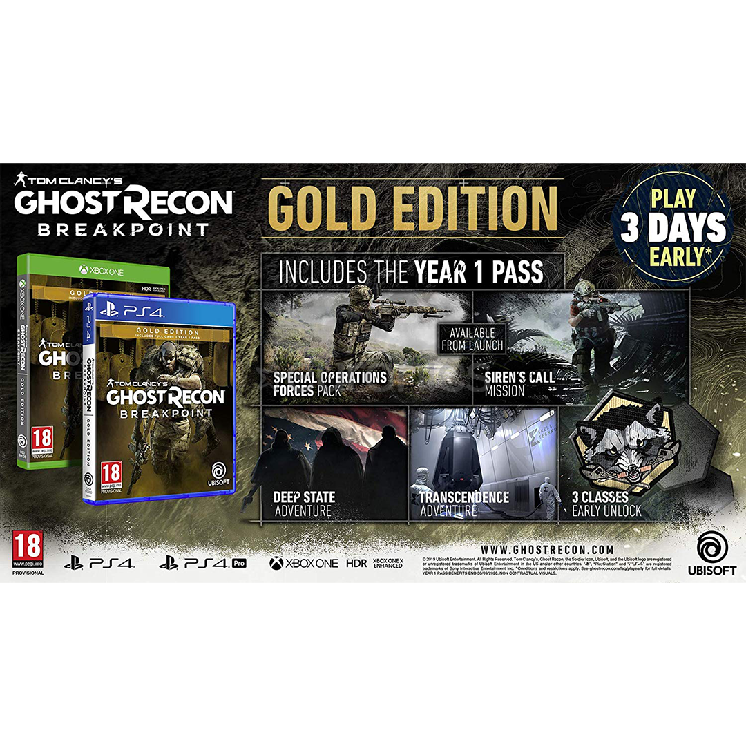 Xbox One mäng Ghost Recon Breakpoint Gold Edition (eeltellimisel)