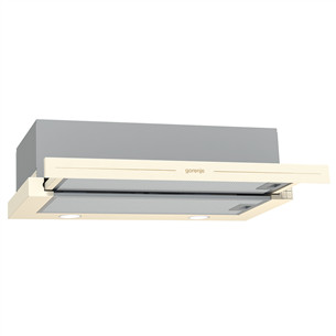 Gorenje, 435 m³/h, width 60 cm, beige - Built-in Cooker Hood