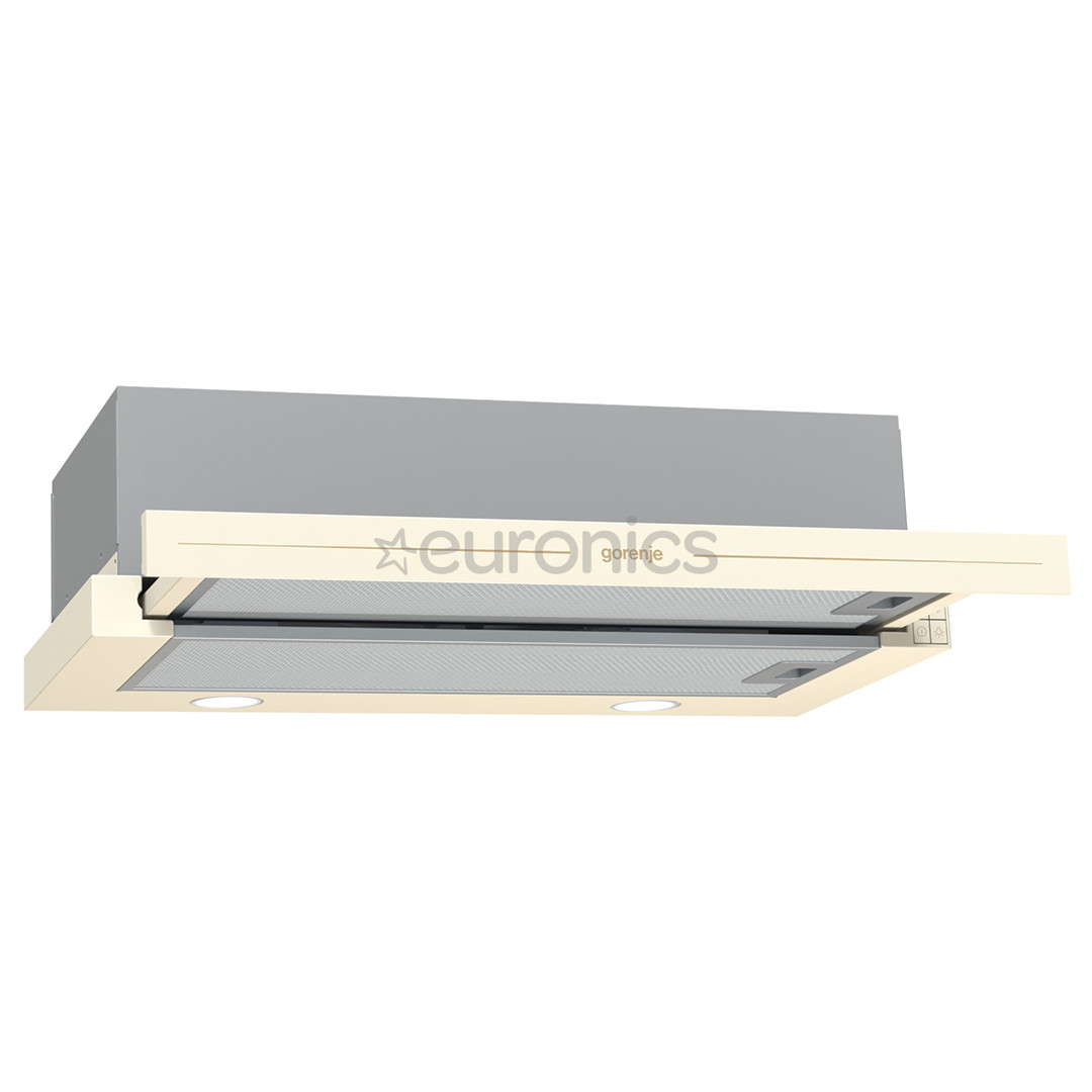 Gorenje, 435 m³/h, width 60 cm, beige - Built-in Cooker Hood