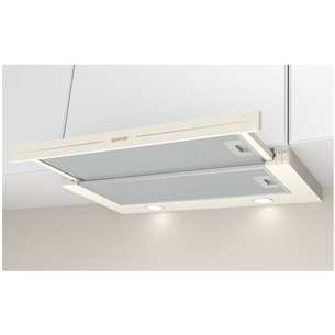 Gorenje, 435 m³/h, width 60 cm, beige - Built-in Cooker Hood