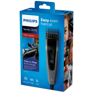 Philips series 3000, 0,5-23 мм, серый/черный - Машинка для стрижки волос