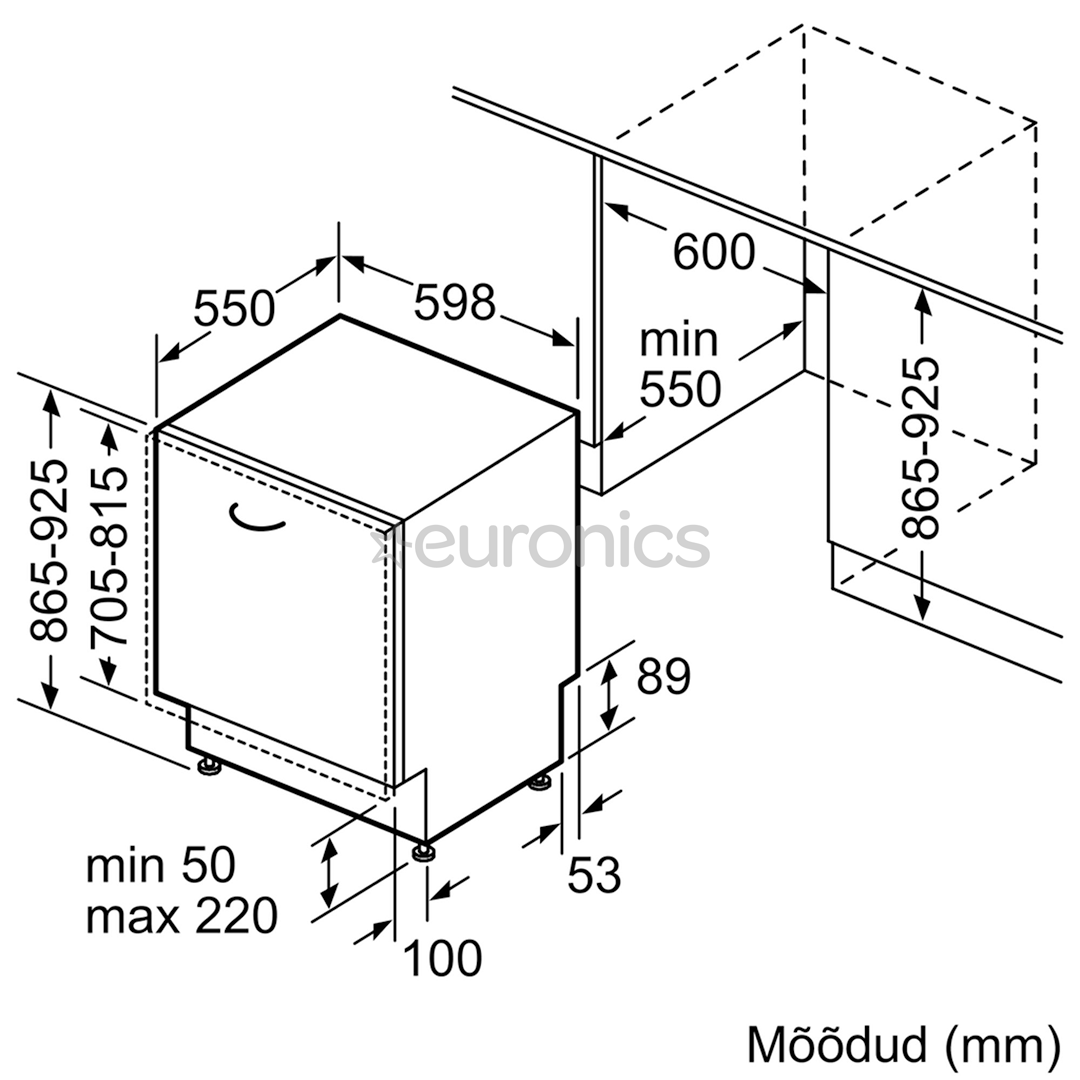 Built-in dishwasher Bosch (13 place settings)