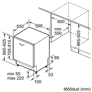 Built-in dishwasher Bosch (14 place settings)