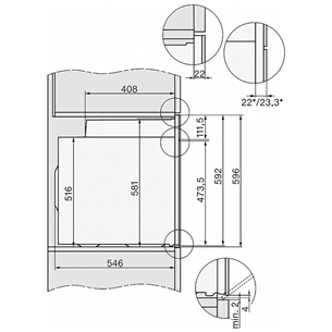 Miele, TasteControl, 76 L, roostevaba teras/must - Integreeritav ahi