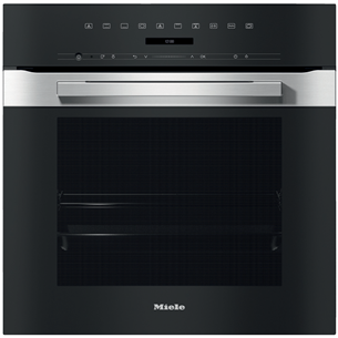 Miele, catalytic cleaning, 76 L, inox/black - Built-in Oven H7264B
