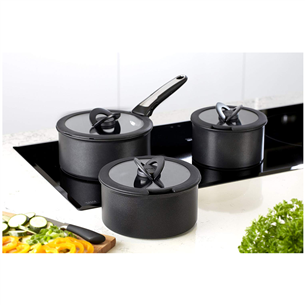 Tefal Ingenio, 3 шт., диаметр 16/18/20 см - Стеклянные крышки