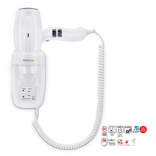 Seinale kinnitatav föön Valera Silent Jet PROTECT 2000 Shaver 586.10/044.06WHITE