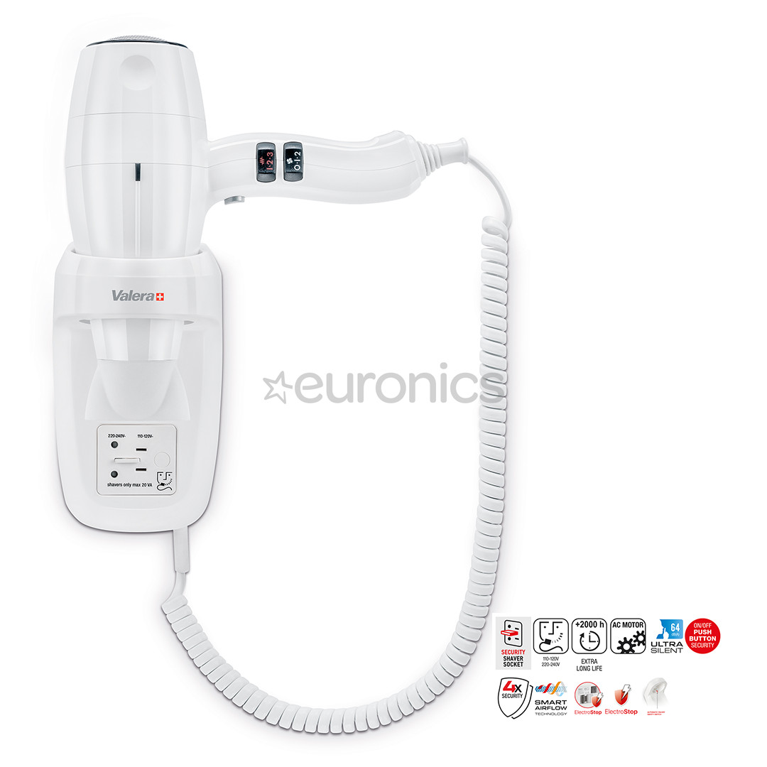 Seinale kinnitatav föön Valera Silent Jet PROTECT 2000 Shaver